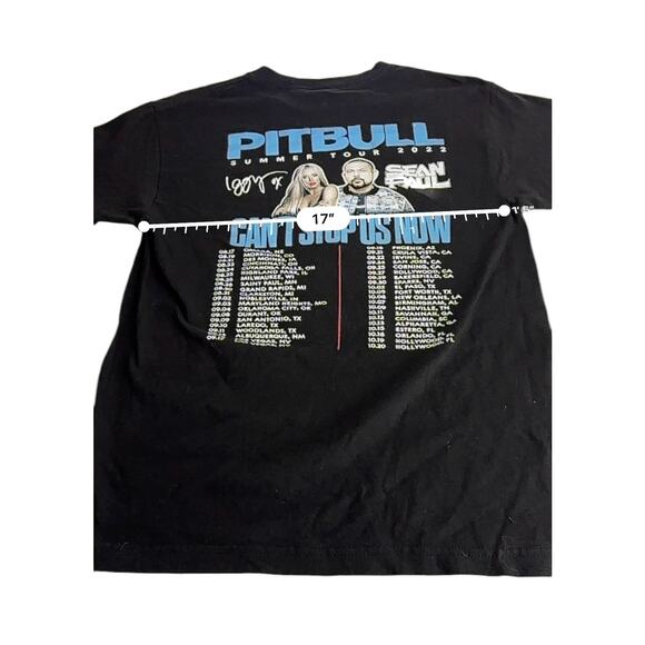 Official Pitbull ‘Can’t Stop Us Now’ Iggy Sean Paul Tour 2022 Shirt Size M - Picture 4 of 5